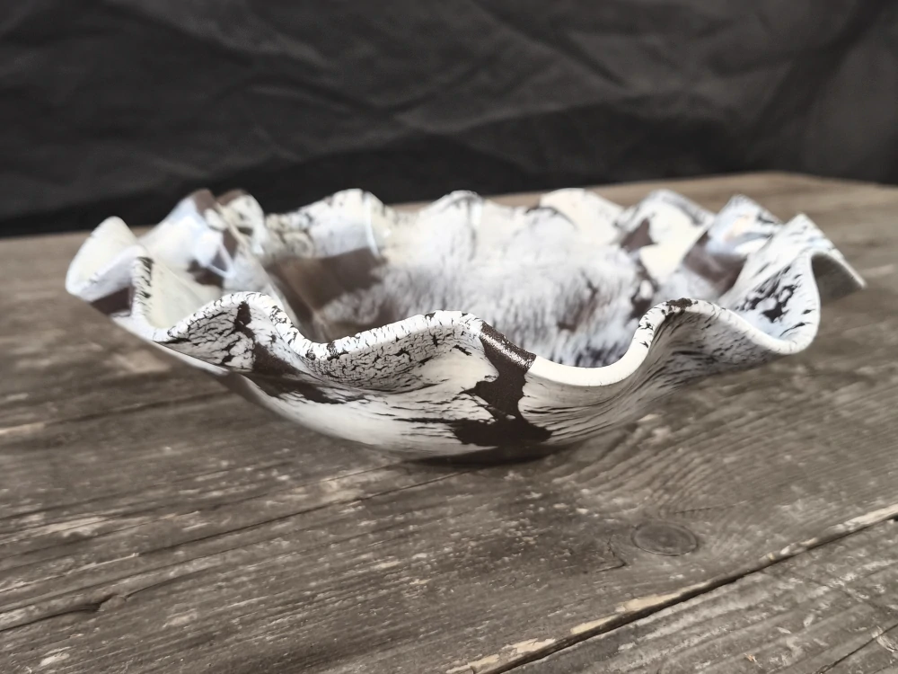 Exkluzívna autorská porcelánovo-kameninová misa – svetový unikát v organickej forme - Priemer 27 cm | Výška 9 cm